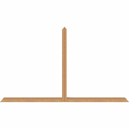 Ekena Millwork Portland Timber Gable Bracket, Western Red Cedar, 108"W x 63"H x 3 1/2"D x 5 1/2"F, 14/12 Pitch GBW108X63X0406POR00SWR